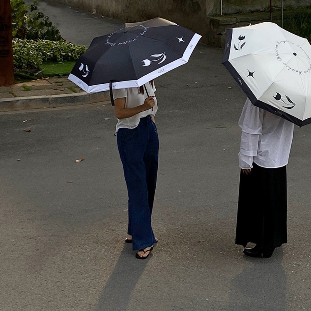 2color monotone tulip folding uv parasol