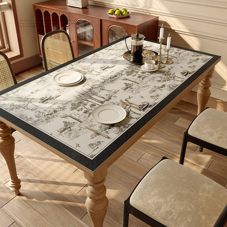 2design black toile de Jouy square table mat