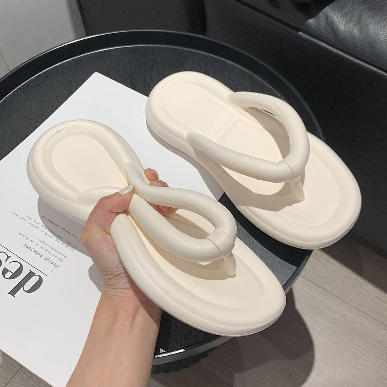 5color simple casual rubber roomshoes