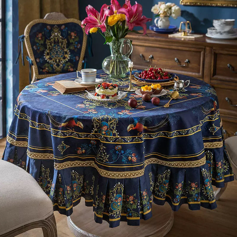 american pheasant round table cloth
