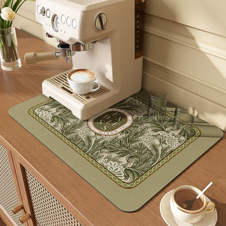green endless logo sink mat