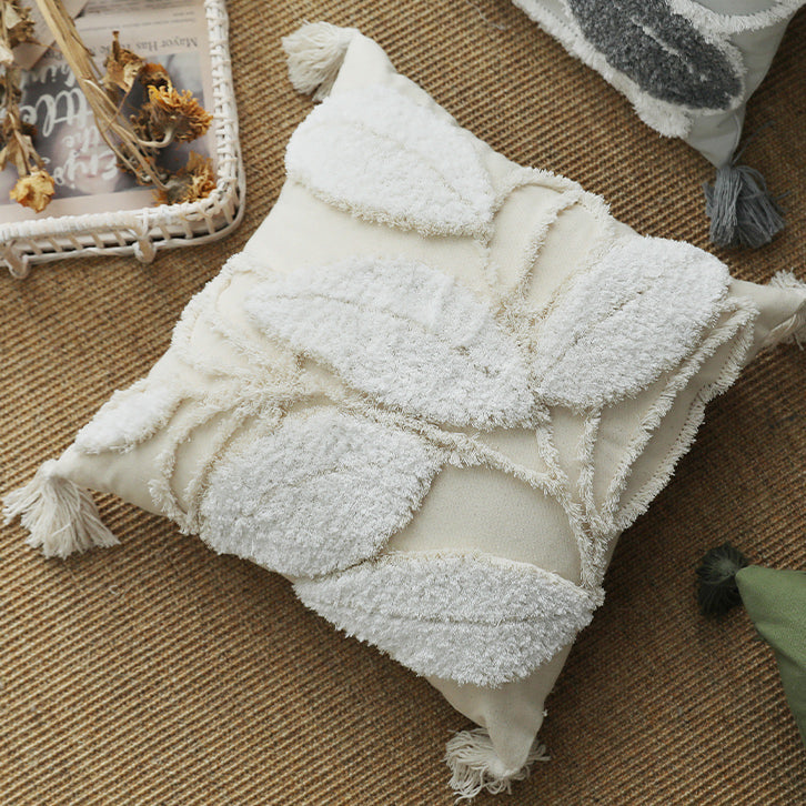 3color boa leaf cushion