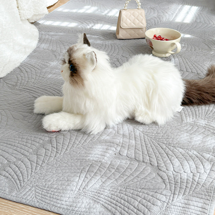 6color leaf stitch floor mat