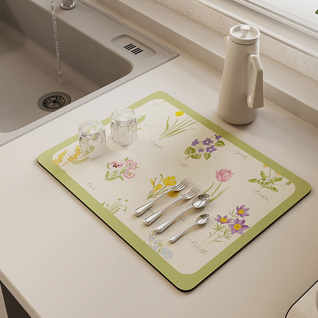 2design botanical sink mat