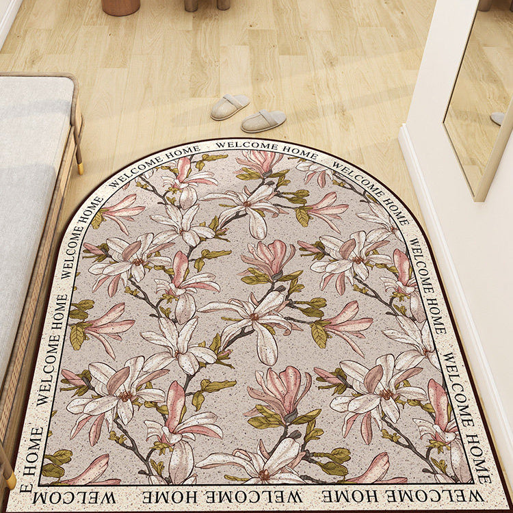 4design semicircle flower mini door mat
