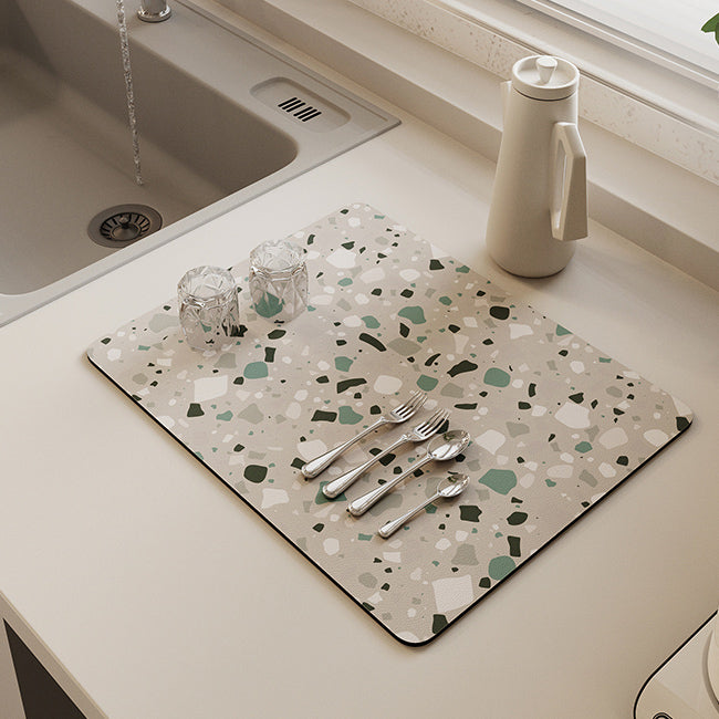 5color stone pattern sink mat