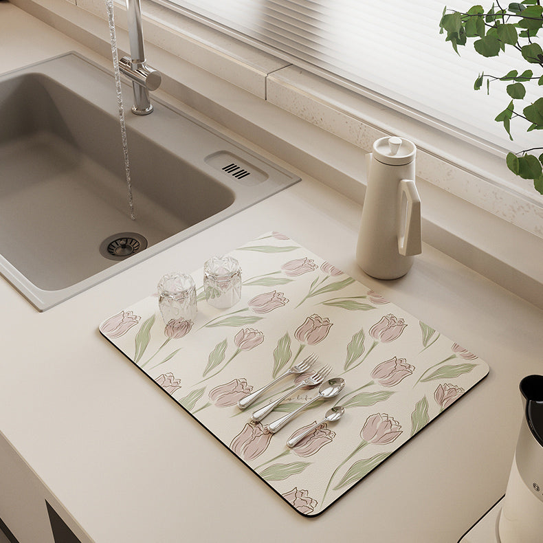2design pale tulip sink mat