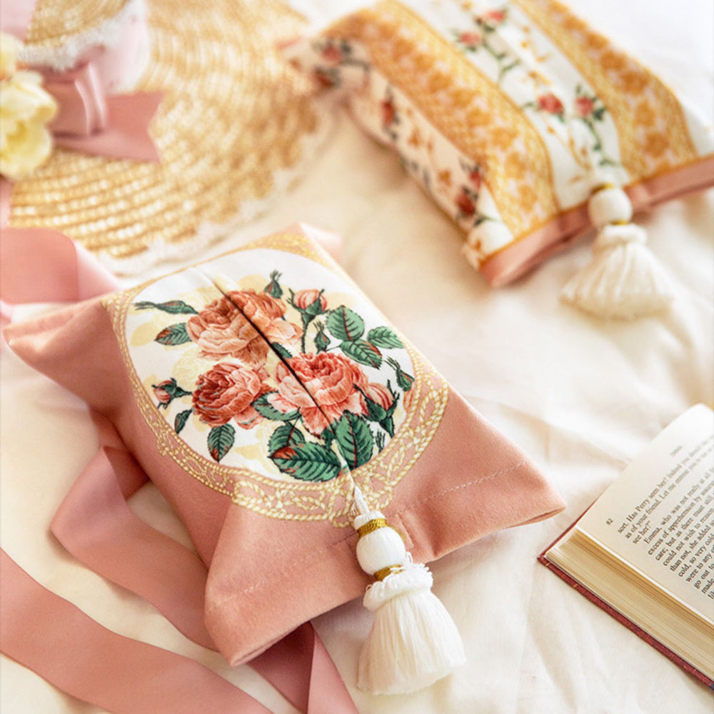 2design retro rose garden tissue case