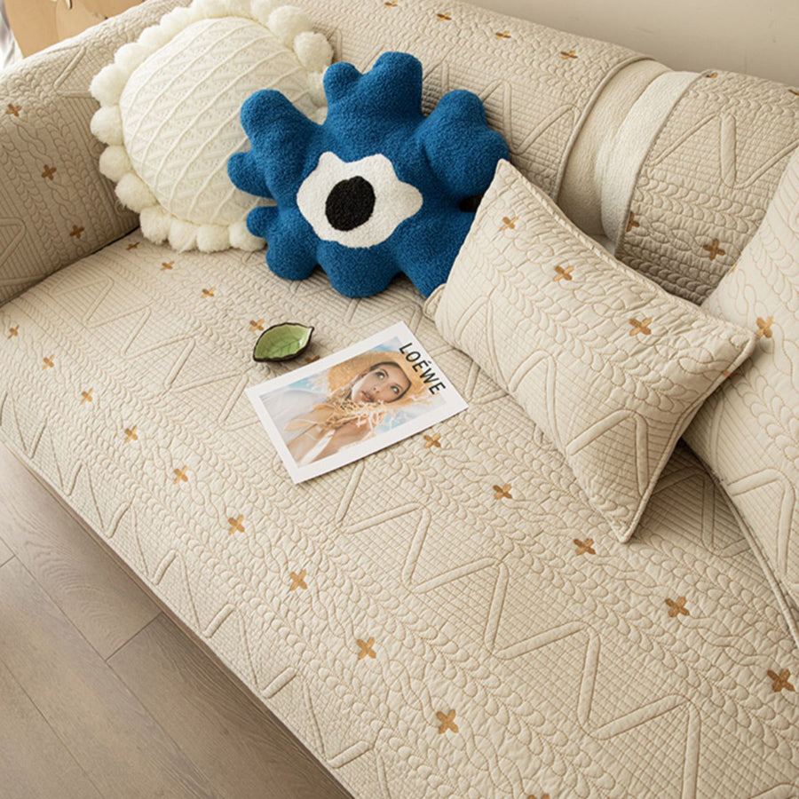 4color knit stitch cushion