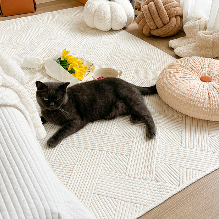 5color cross stitch floor mat