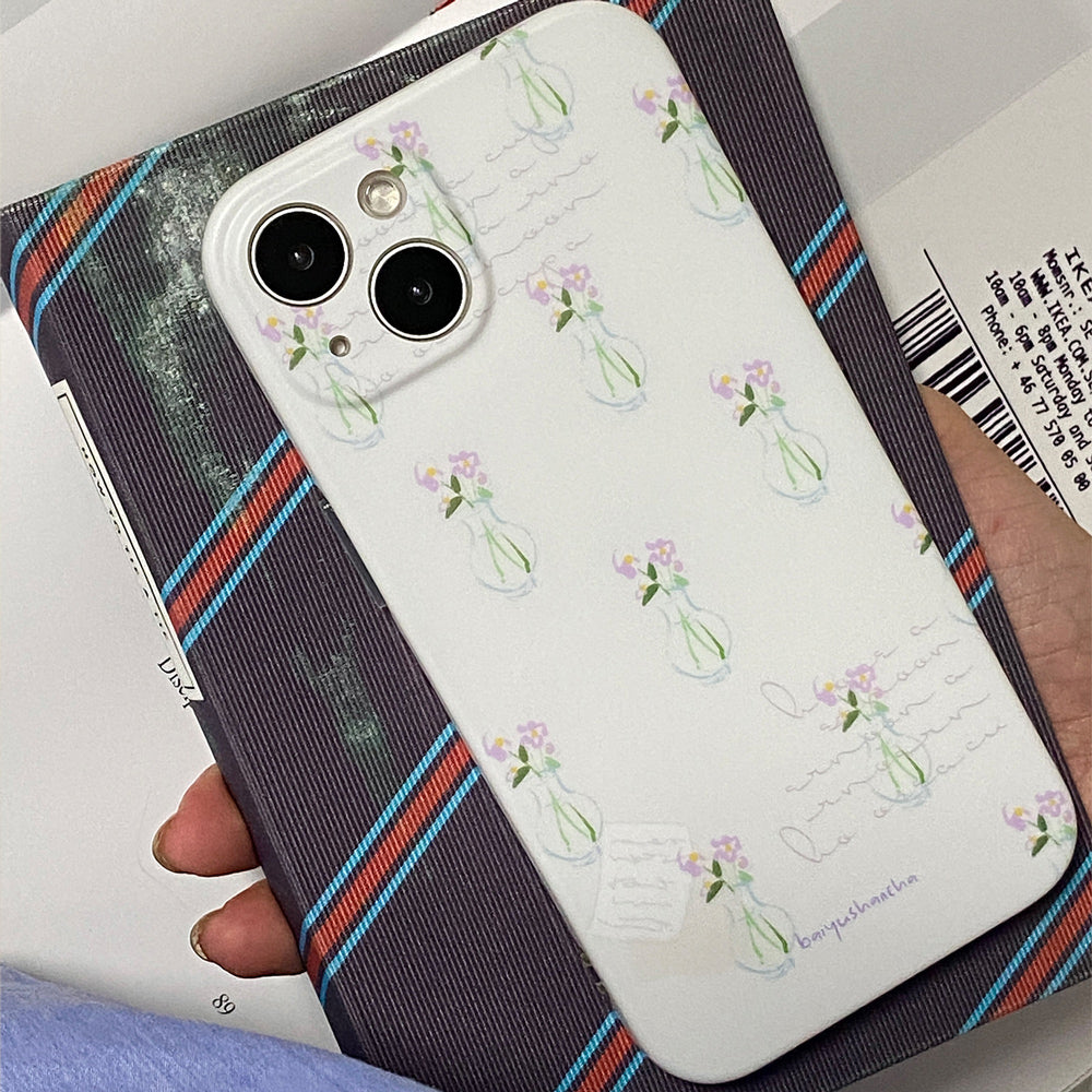 flower vase white iPhonecase