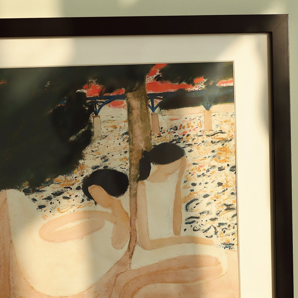 french girl poster & frame SET