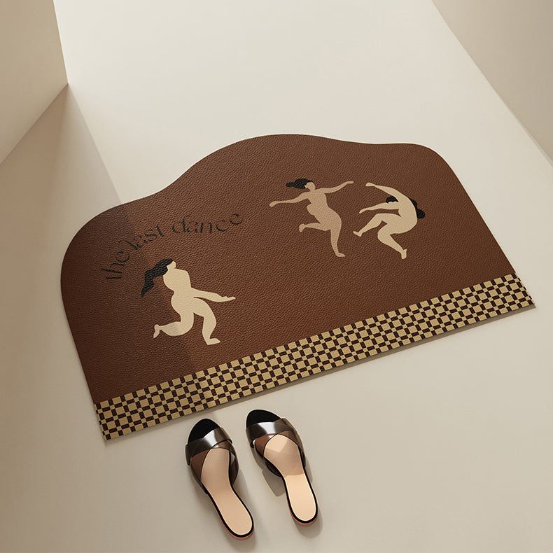 the last dance brown door mat