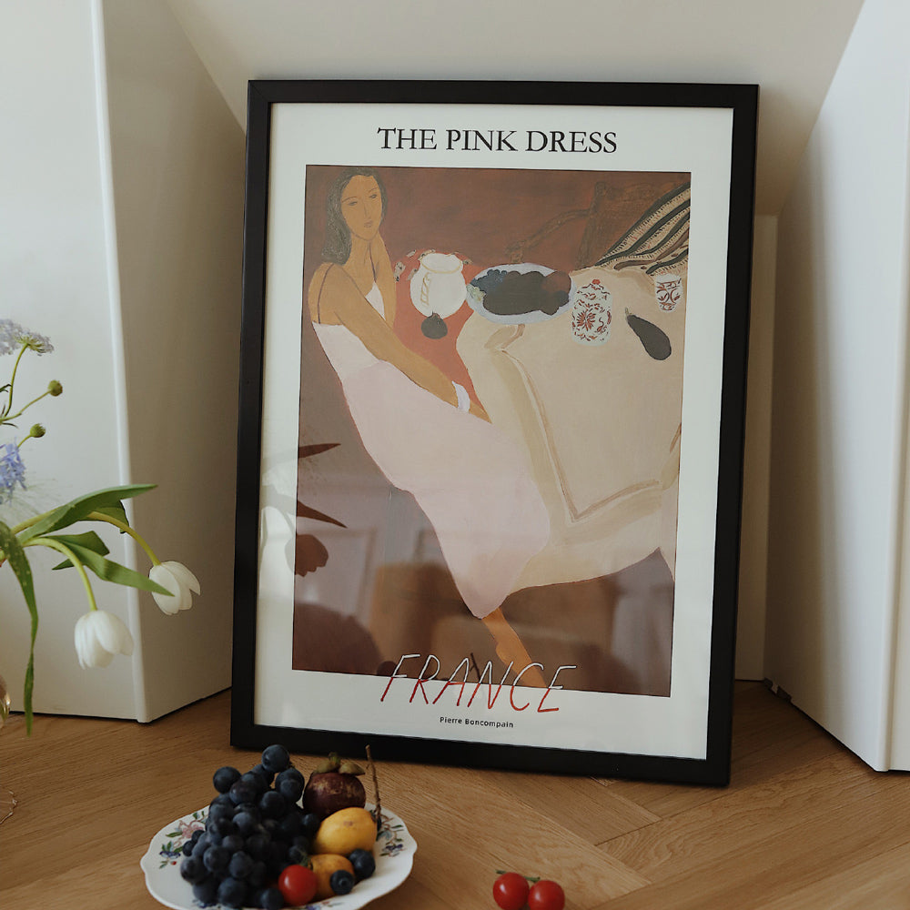 3design girl modern poster & frame SET