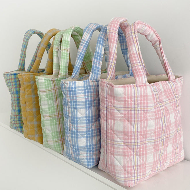 【即納】5color quilting check bag