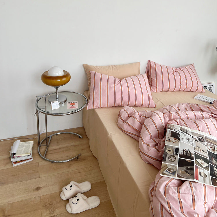 3color boyish stripe bedlinen set