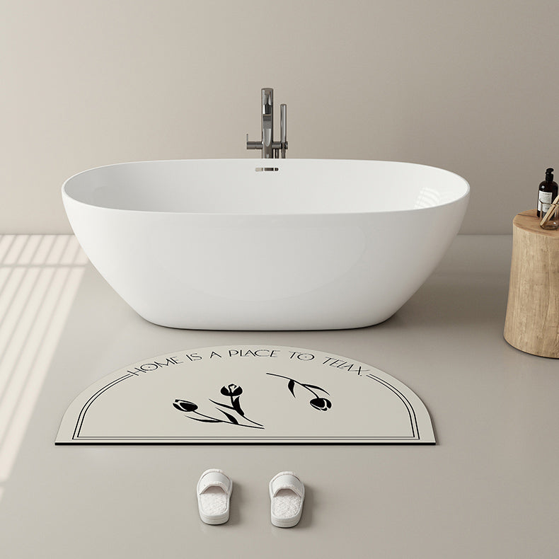 2design monotone flower bath mat