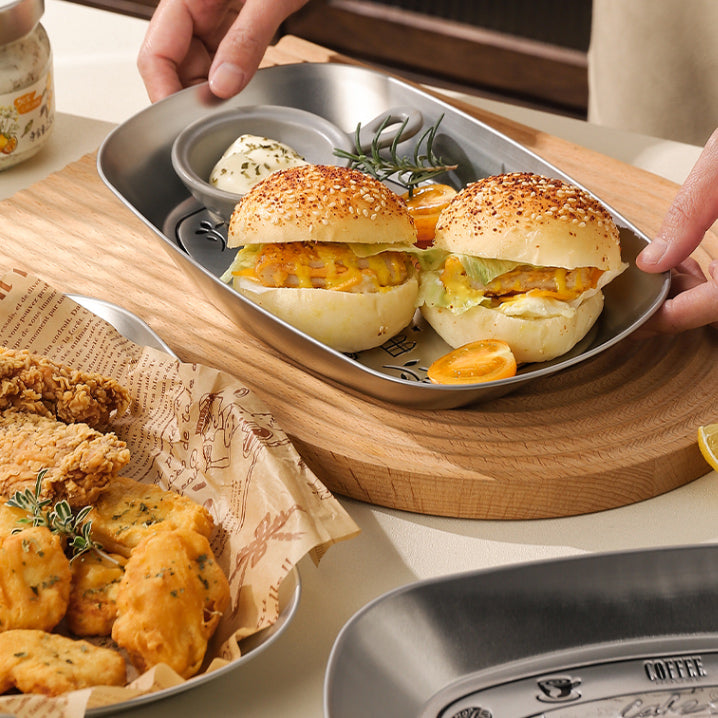 5design silver metal tray