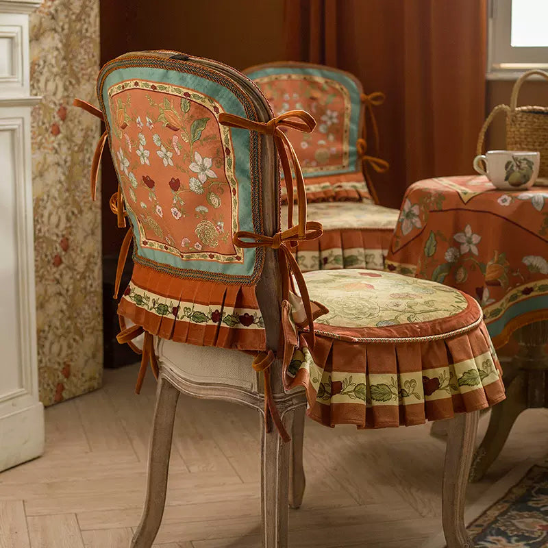 bright floral chair cover & cushion