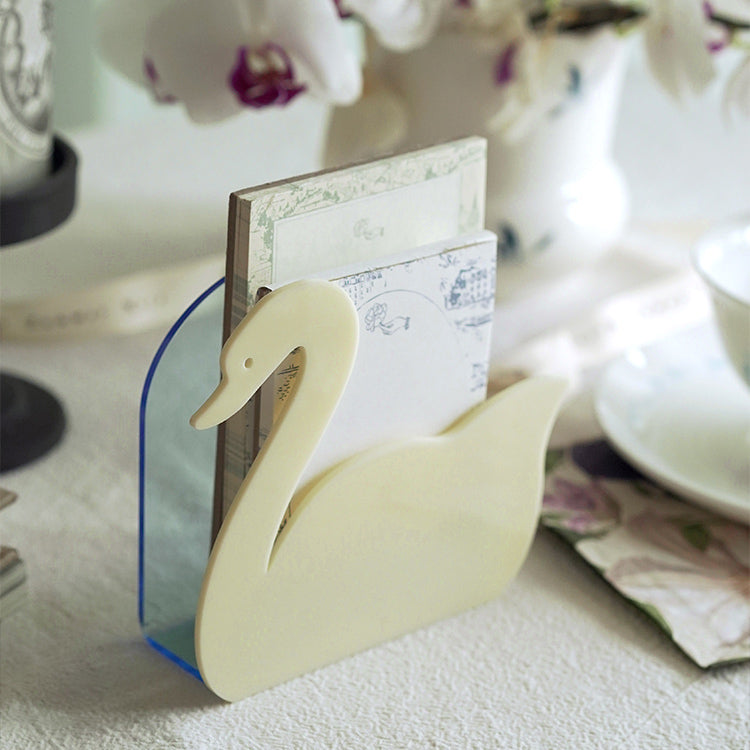 cream swan book stand