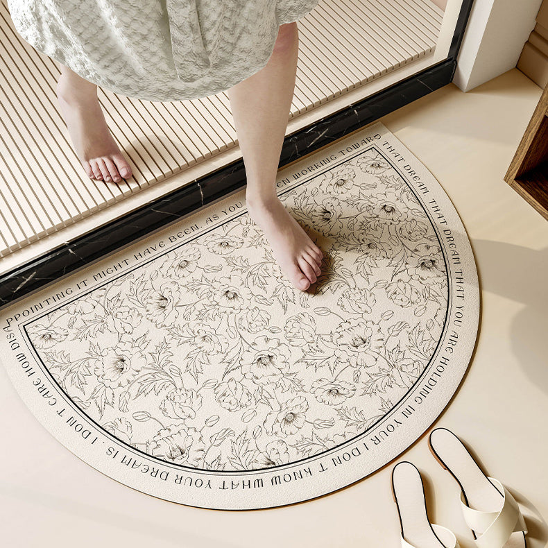 monotone dream simple flower small door mat