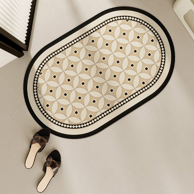 2design brown retro tile bath mat