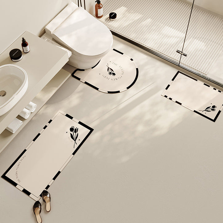 black tulip toilet mat