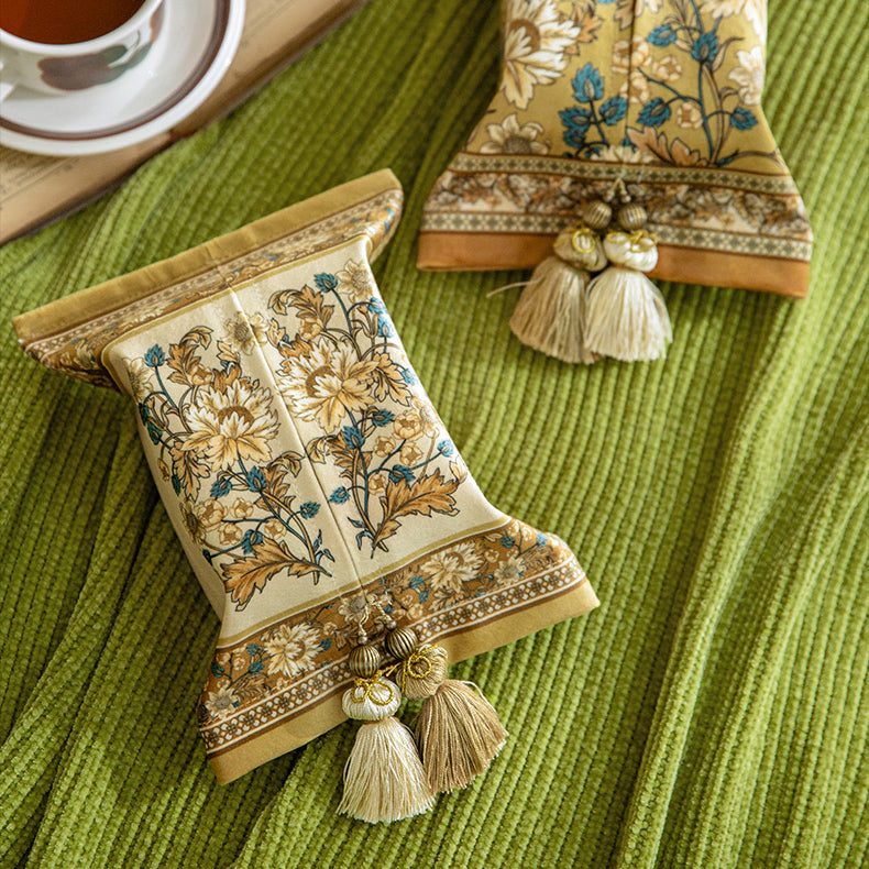 2design retro yellow flower tissue case