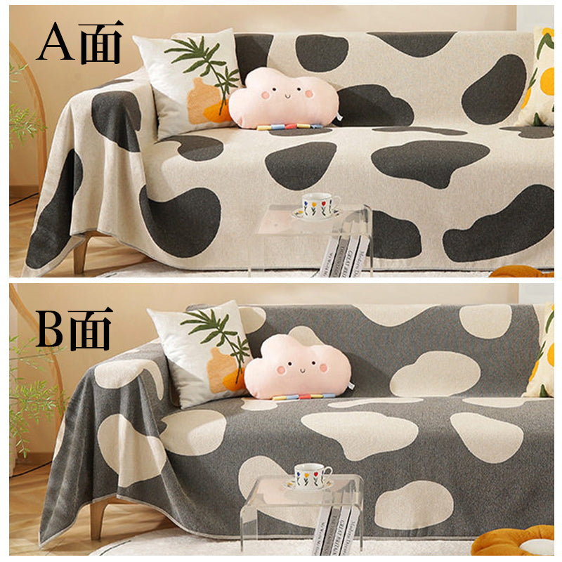 4color reversible print sofa cover