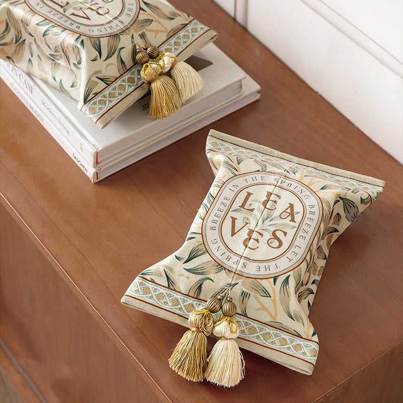 leaves art logo tissue case