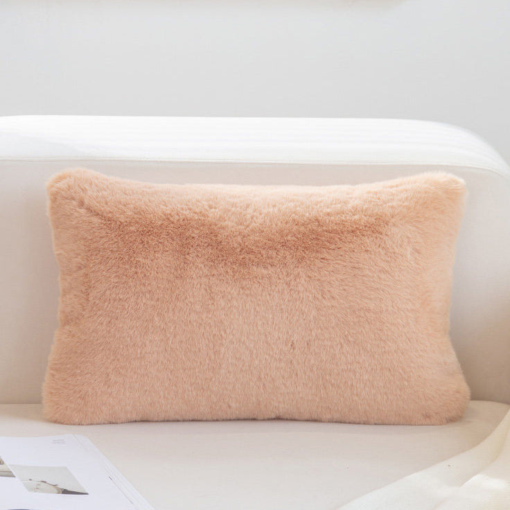 7color simple fur cushion