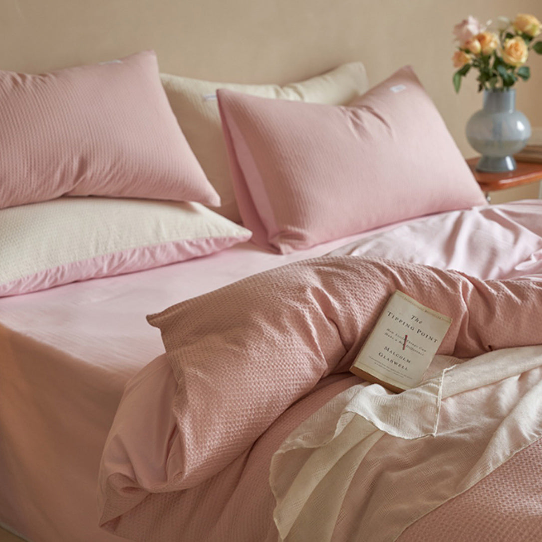 8color waffle logo tag bedlinen set