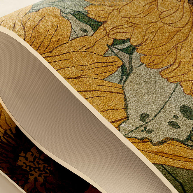 4design romantic flower door mat