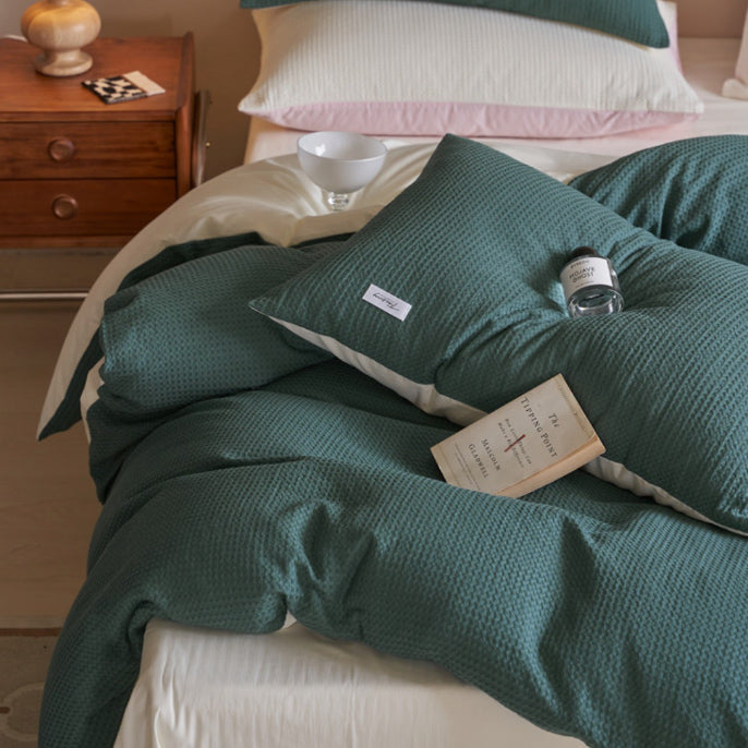 8color waffle logo tag bedlinen set