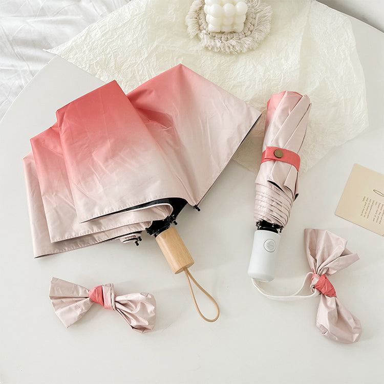 3color gradation color folding uv parasol