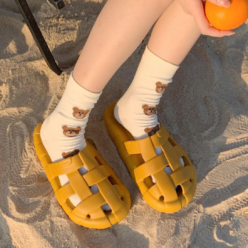 cross belt resin room shoes