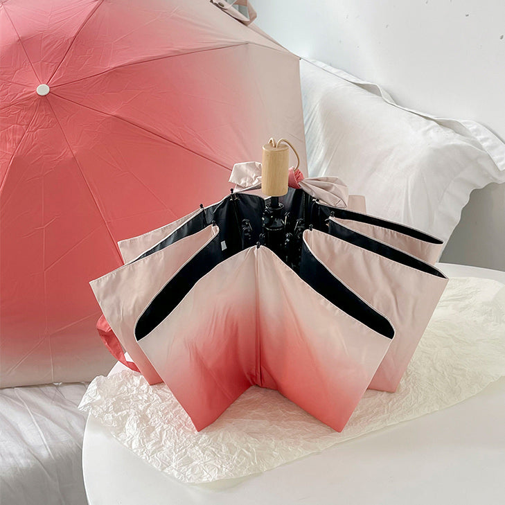 3color gradation color folding uv parasol