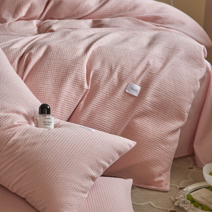 8color waffle logo tag bedlinen set