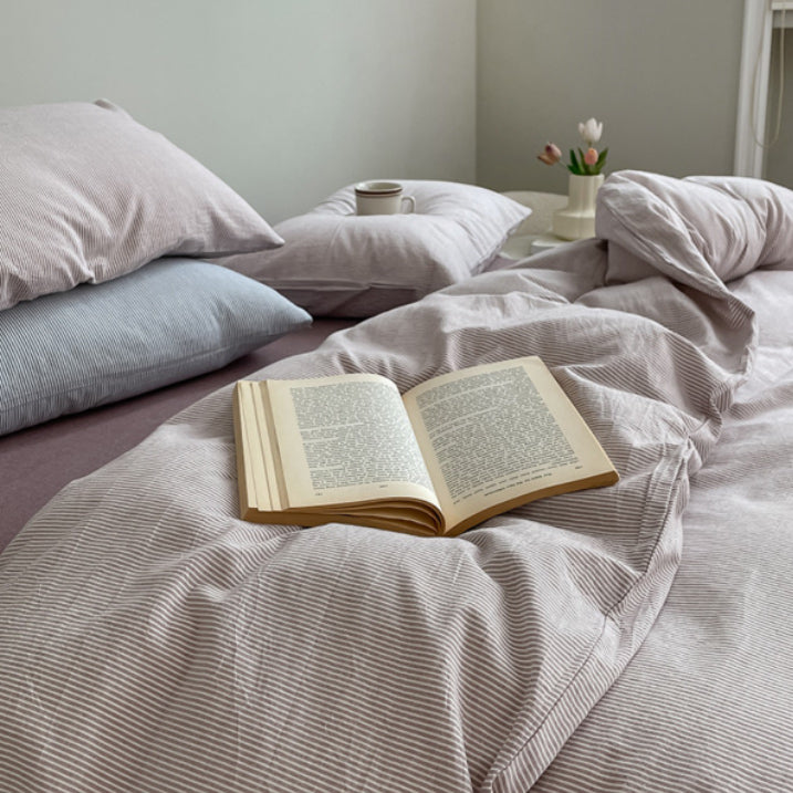 8color pale stripe bedlinen set