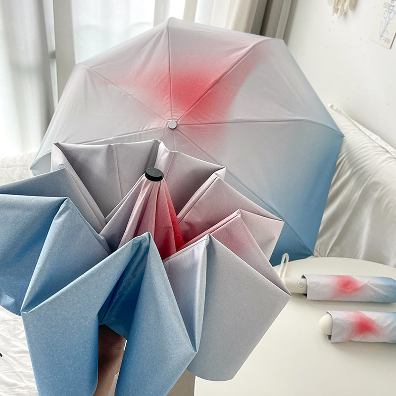 3color gradation color folding uv parasol