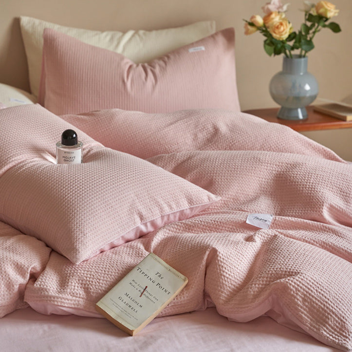 8color waffle logo tag bedlinen set