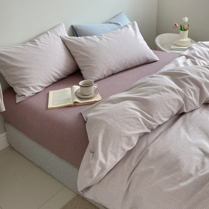 8color pale stripe bedlinen set