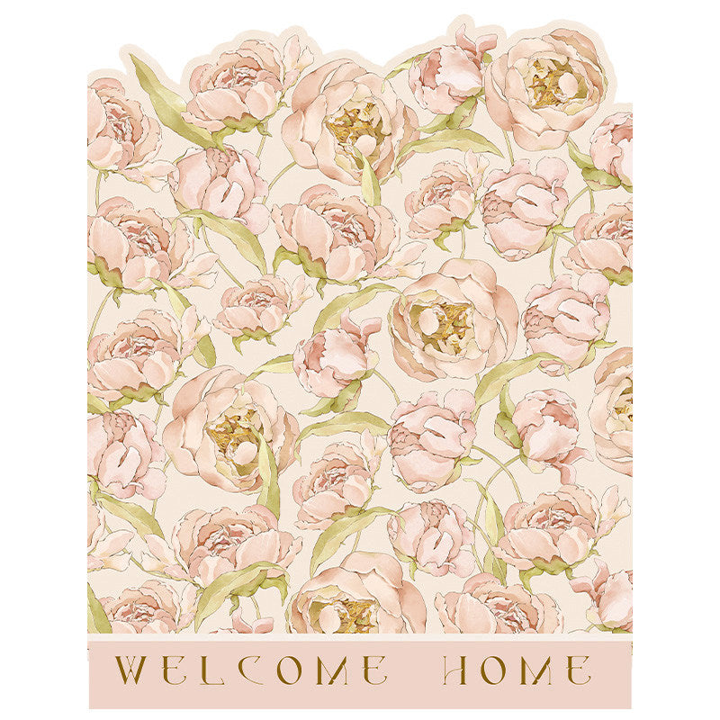 4design romantic flower door mat