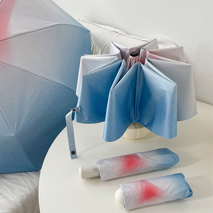 3color gradation color folding uv parasol