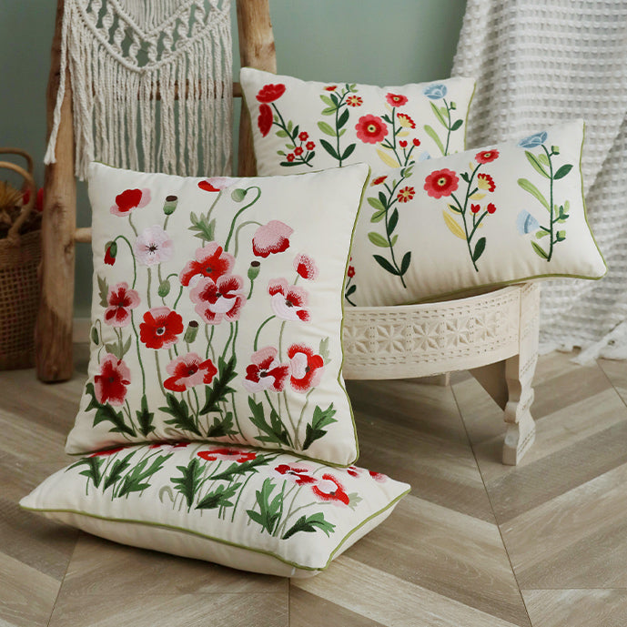 2design colorful retro flower cushion