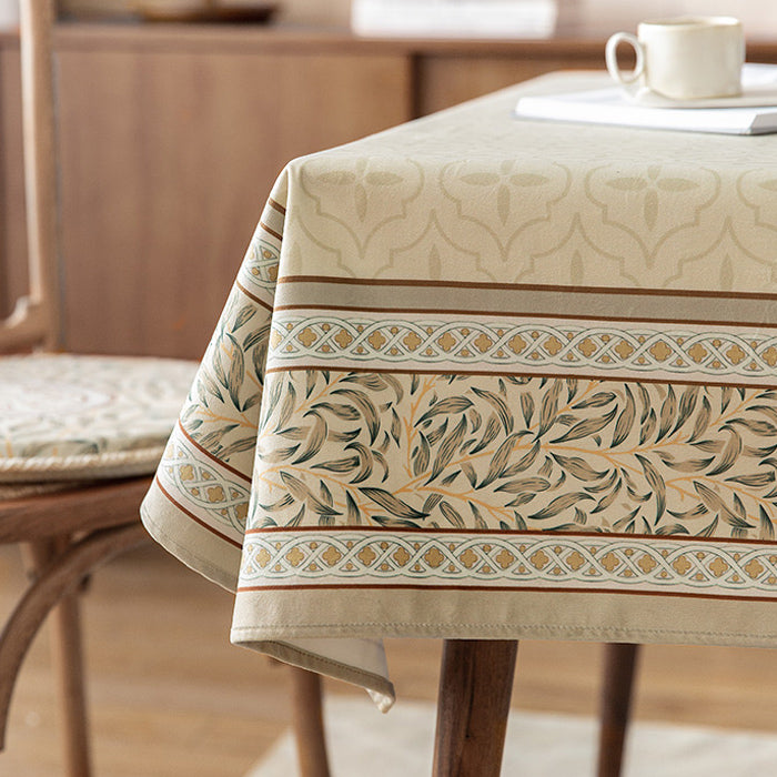 leaves art logo table cloth