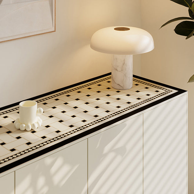 2design brown retro tile square shelf mat