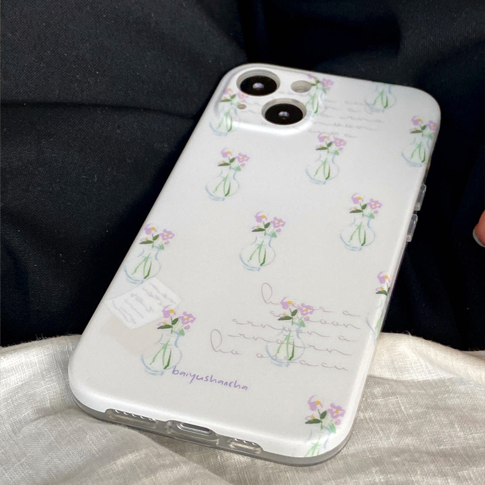 flower vase white iPhonecase
