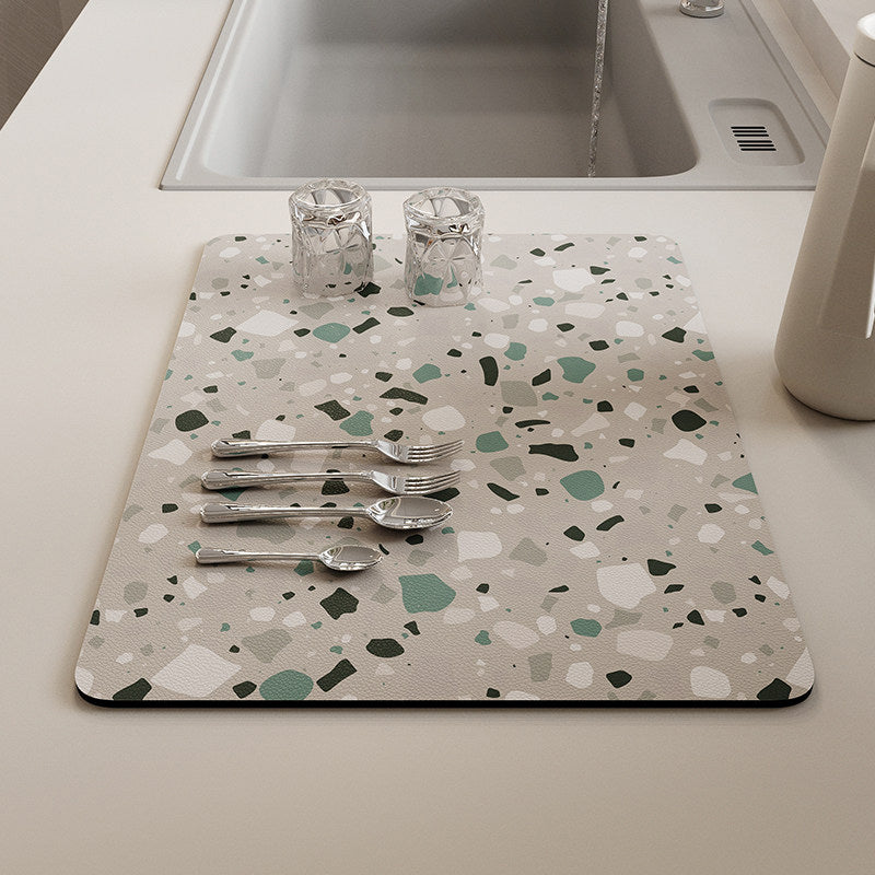 5color stone pattern sink mat