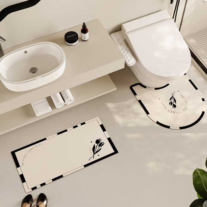black tulip toilet mat